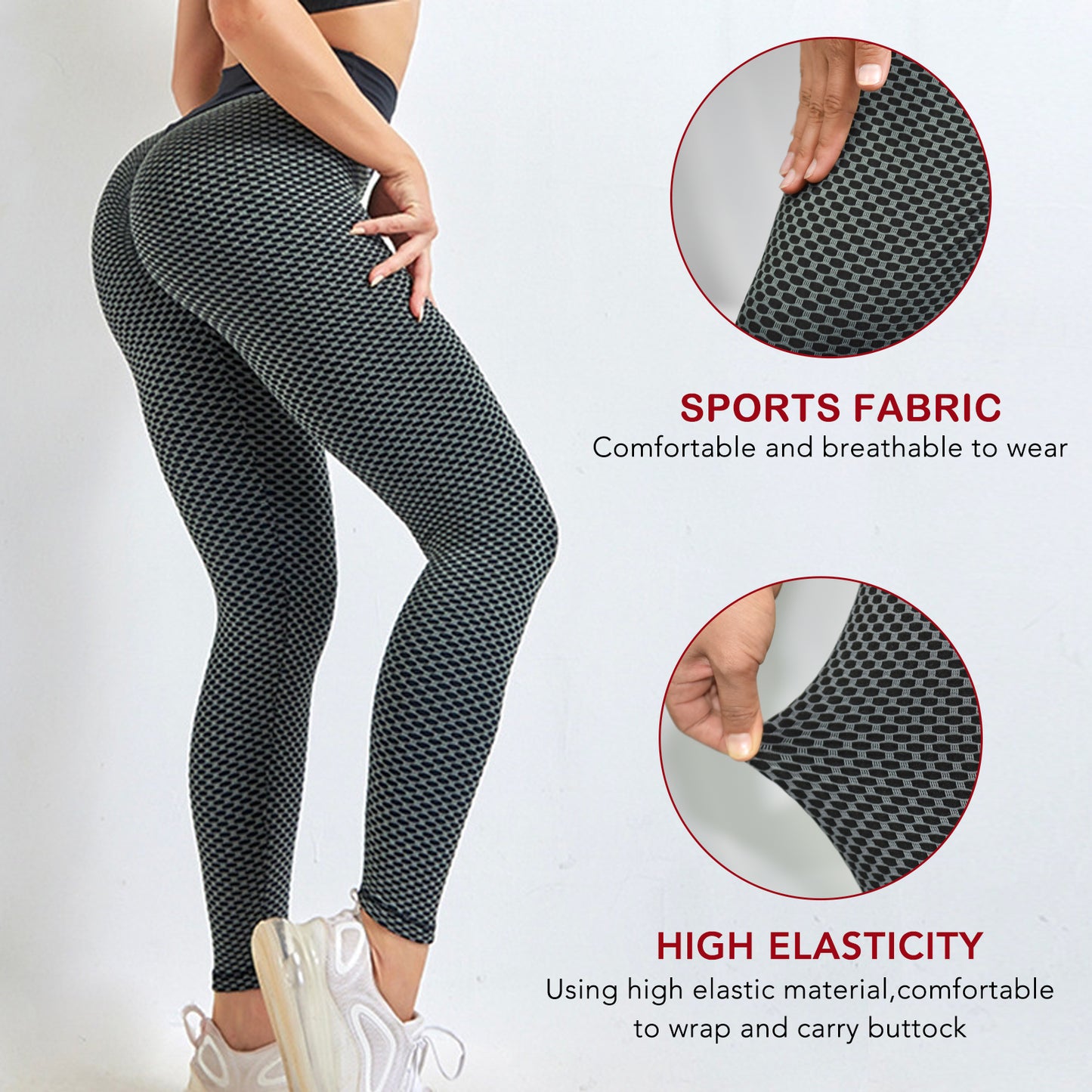 TIK Tok Leggings Women Butt Lifting Workout Tights Plus Size Sports High Waist Yoga Pants